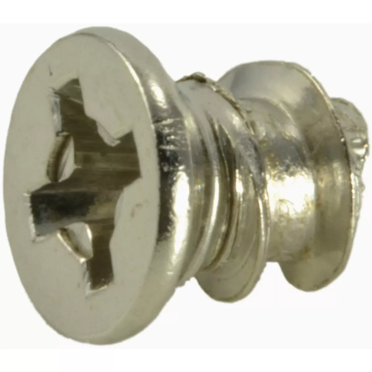 Midwest Fastener 6.3mm x 7.5mm Nickel Plated Steel Phillips Pozidriv Flat Head Euro Screws (50 Ct.)