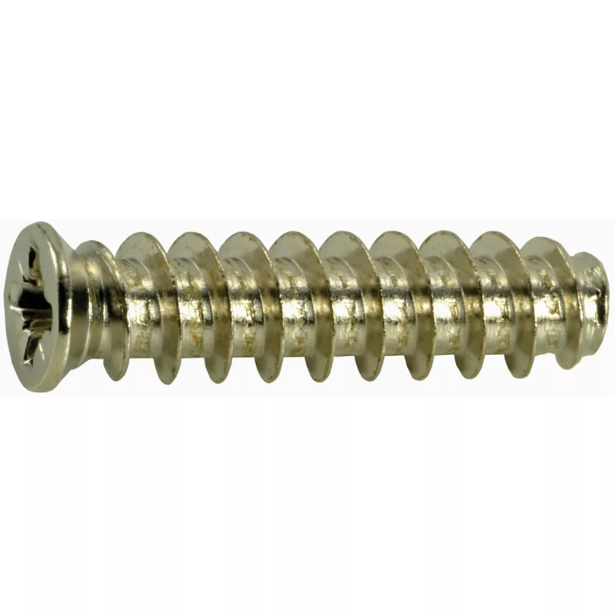 Midwest Fastener 6.3mm x 25mm Nickel Plated Steel Phillips Pozidriv Flat Head Euro Screws (15 Ct.)-