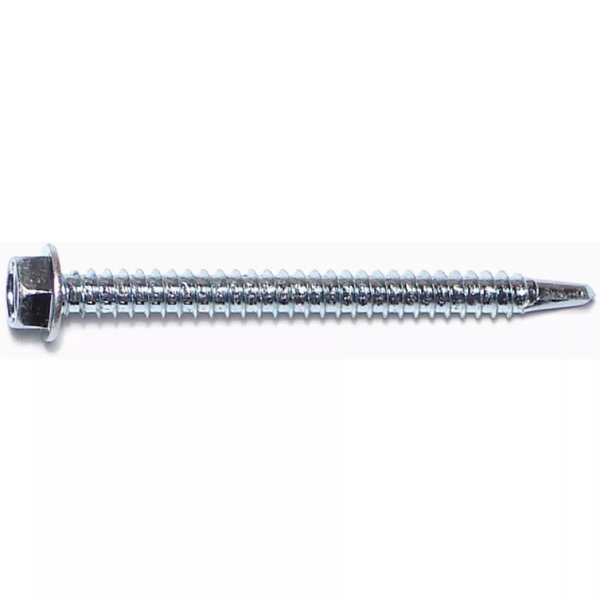 Midwest Fastener #12-14 x 2-1/2 In. Zinc Plated Steel Hex Washer Head Self-Drilling Screws (15 Ct.)-