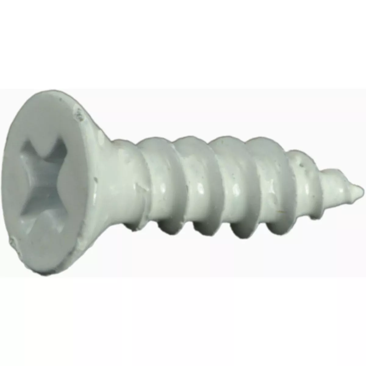 Midwest Fastener #8 x 5/8 In. White Steel Phillips Flat Head Sheet Metal Screws (40 Ct.)