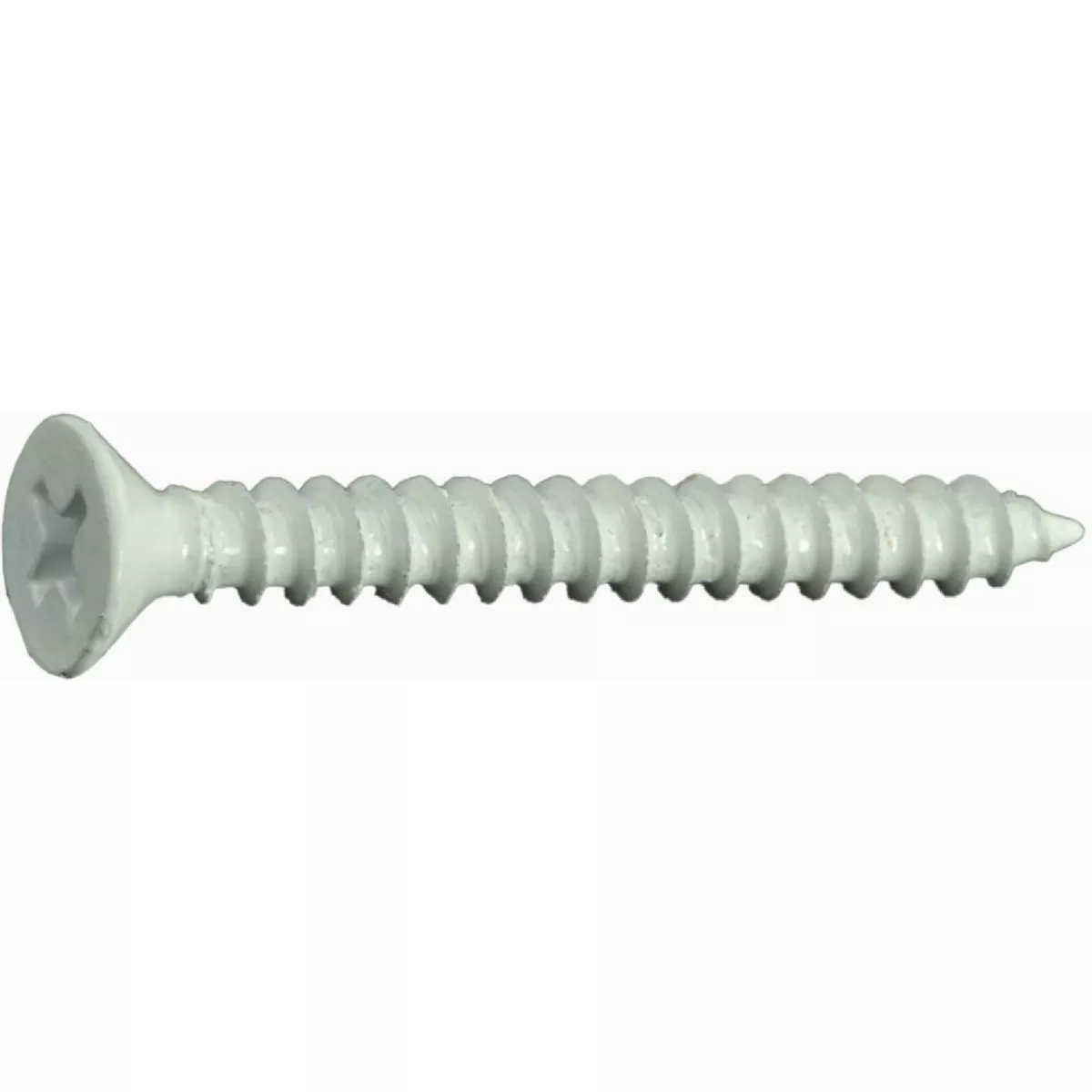 Midwest Fastener #8 x 1-1/2 In. White Steel Phillips Flat Head Sheet Metal Screws (30 Ct.)