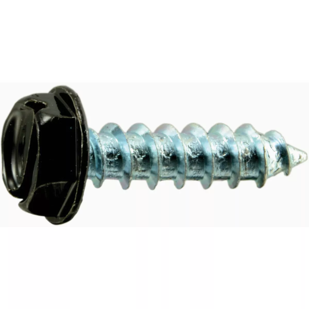 Midwest Fastener #10 x 3/4 In. Black Painted Steel Slotted Hex Washer Head Sheet Metal Screws (30 Ct.)-