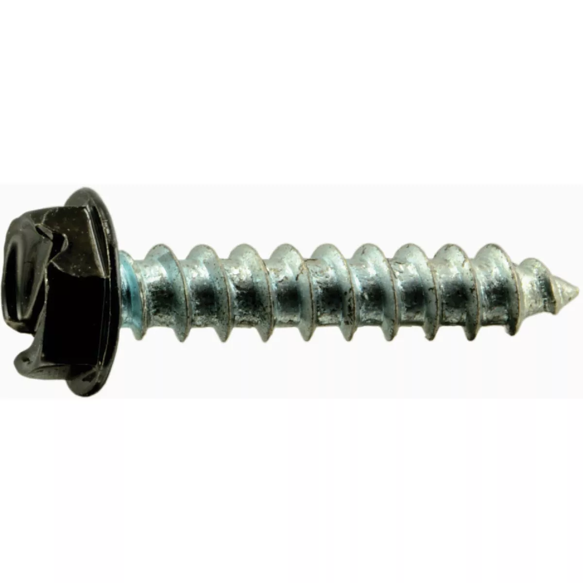 Midwest Fastener #10 x 1 In. Black Painted Steel Slotted Hex Washer Head Sheet Metal Screws (25 Ct.)
