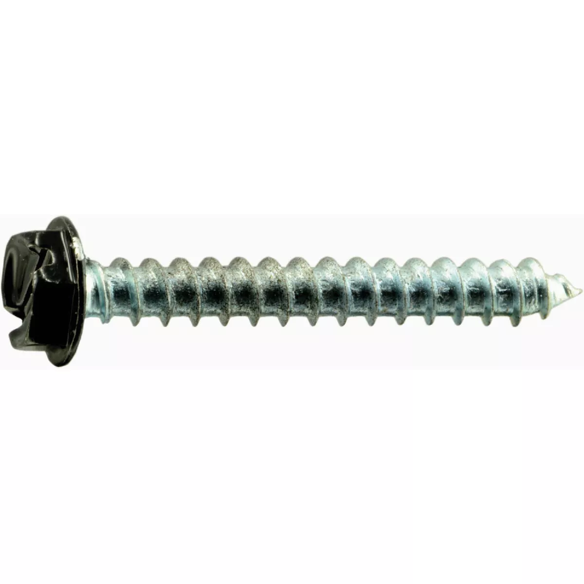 Midwest Fastener #10 x 1-1/2 In. Black Painted Steel Slotted Hex Washer Head Sheet Metal Screws (20 Ct.)