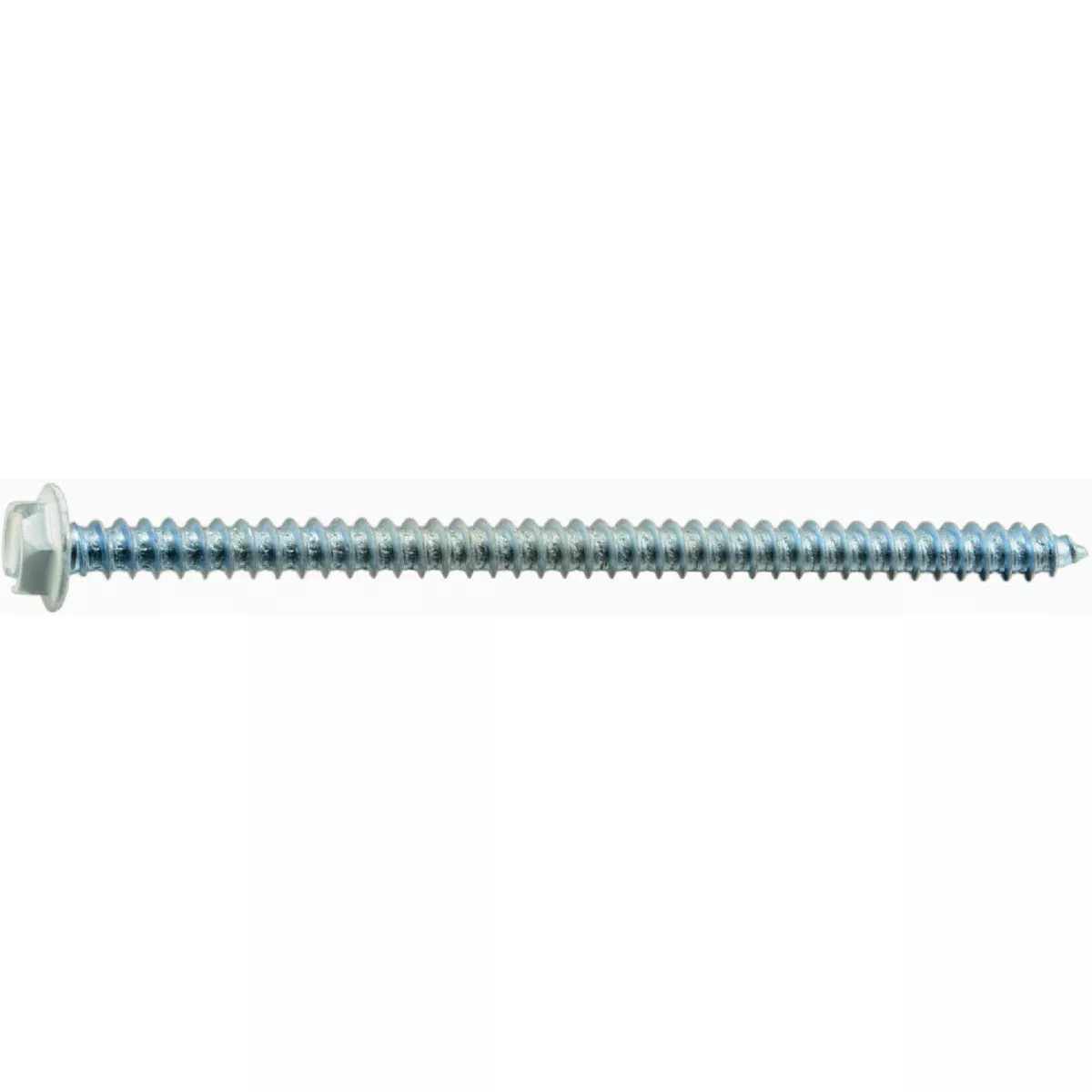 Midwest Fastener #8 x 3 In. White Painted Steel Slotted Hex Washer Head Sheet Metal Screws - photo 2