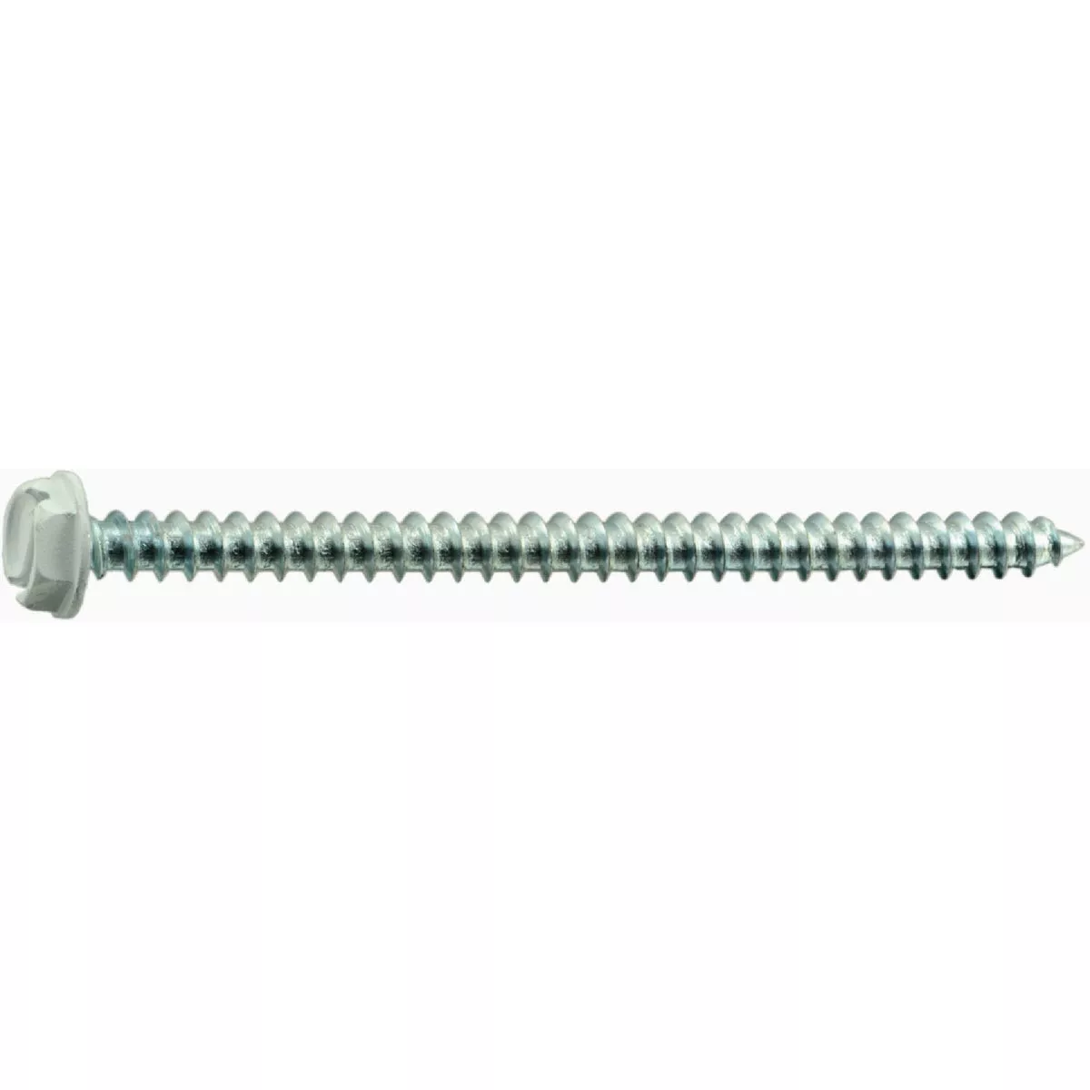 Midwest Fastener #10 x 3 In. White Painted Steel Slotted Hex Washer Head Sheet Metal Screws (10 Ct.)