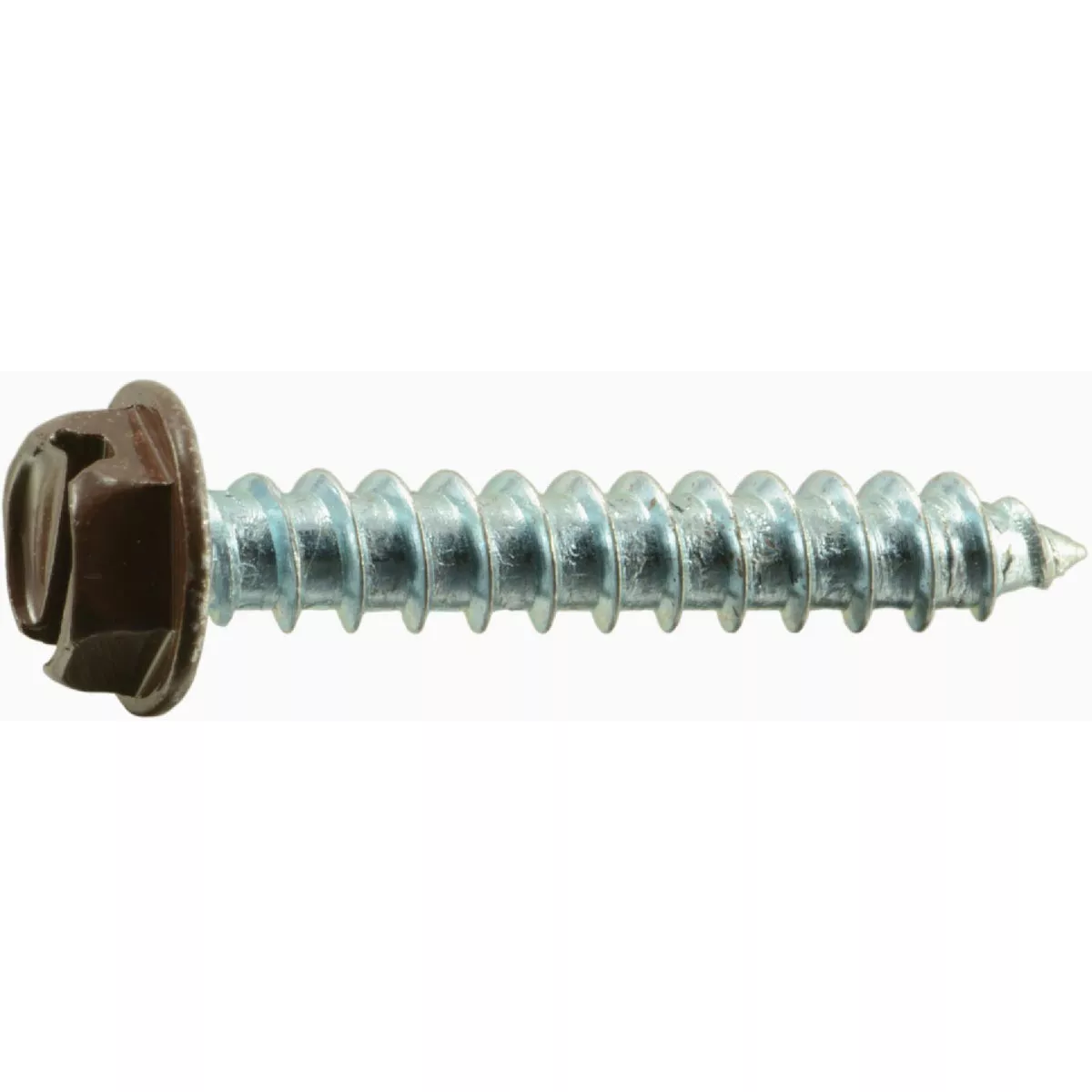Midwest Fastener #8 x 1 In. Brown Painted Steel Slotted Hex Washer Head Sheet Metal Screws (30 Ct.)