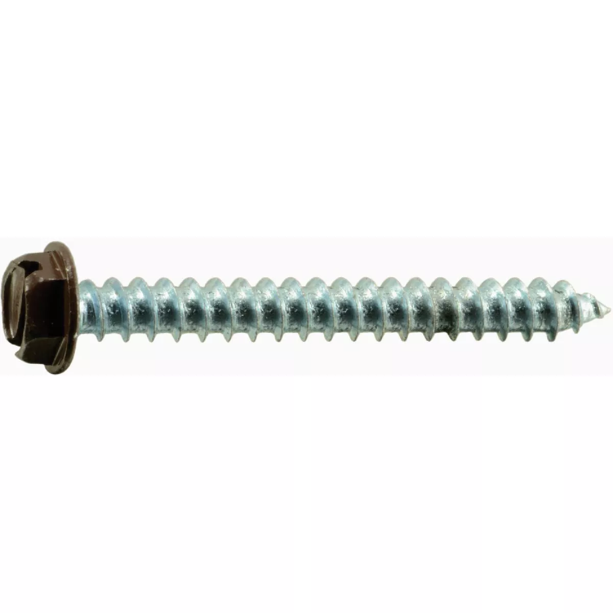 Midwest Fastener #8 x 1-1/2 In. Brown Painted Steel Slotted Hex Washer Head Sheet Metal Screws (25 Ct.)