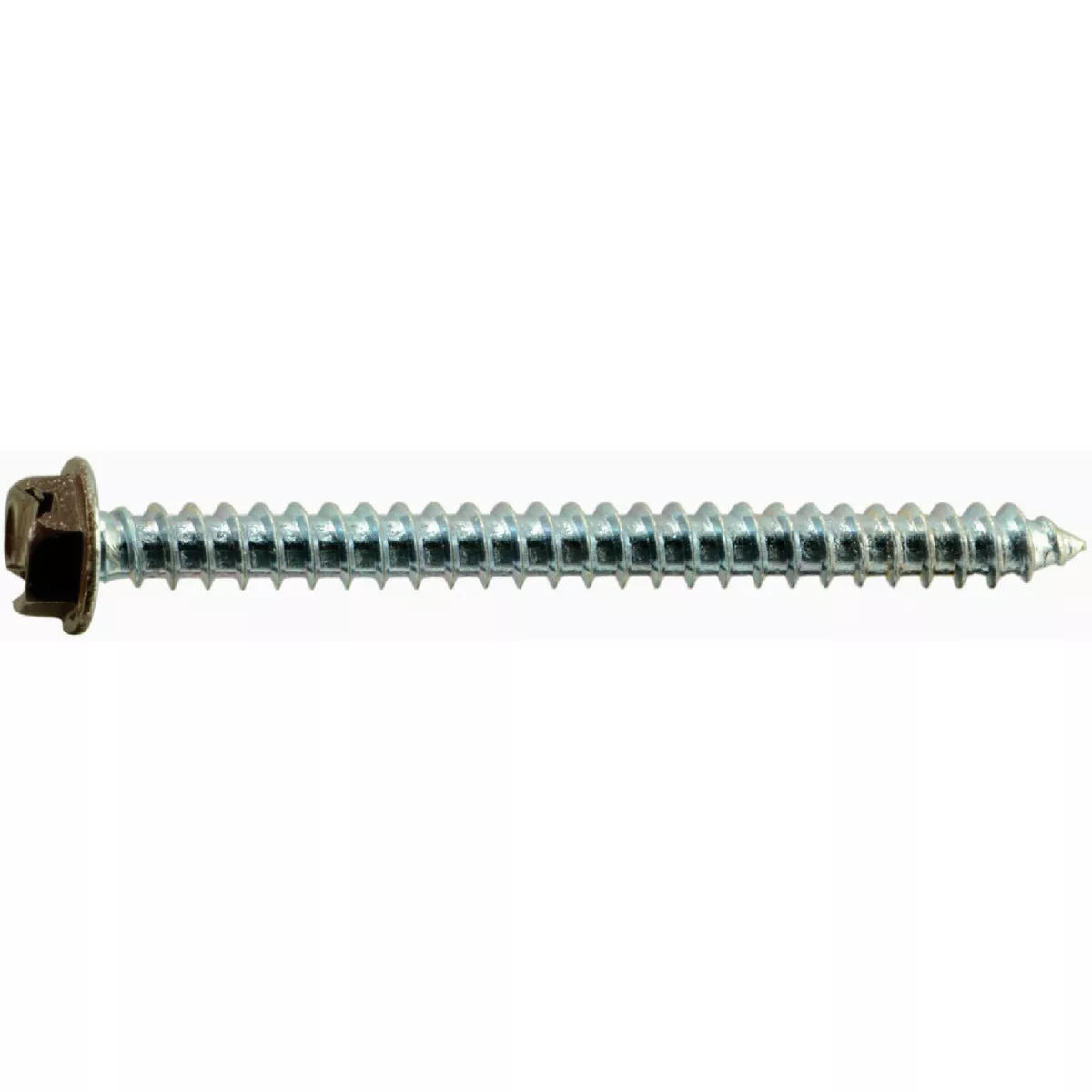 Midwest Fastener #8 x 2 In. Brown Painted Steel Slotted Hex Washer Head Sheet Metal Screws (20 Ct.)-
