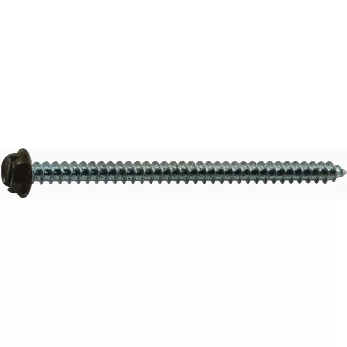 Midwest Fastener #8 x 2-1/2 In. Brown Painted Steel Slotted Hex Washer Head Sheet Metal Screws (15 Ct.)
