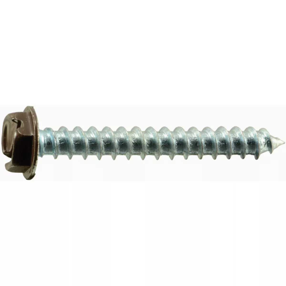 Midwest Fastener #10 x 1-1/2 In. Brown Painted Steel Slotted Hex Washer Head Sheet Metal Screws (20 Ct.)