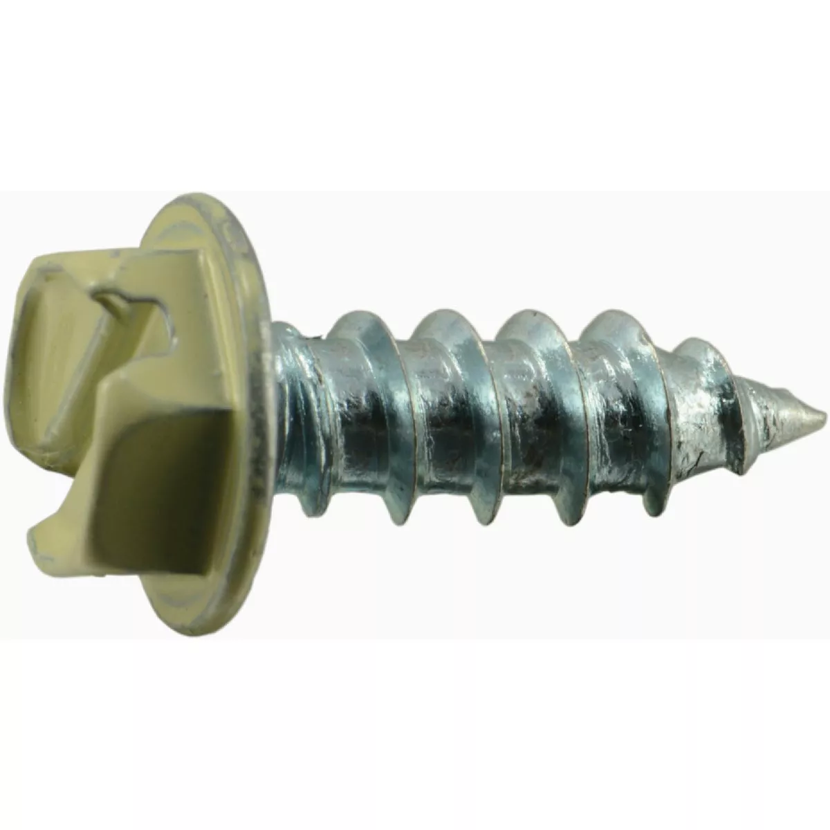 Midwest Fastener #8 x 1/2 In. Beige Painted Steel Slotted Hex Washer Head Sheet Metal Screws (40 Ct.)