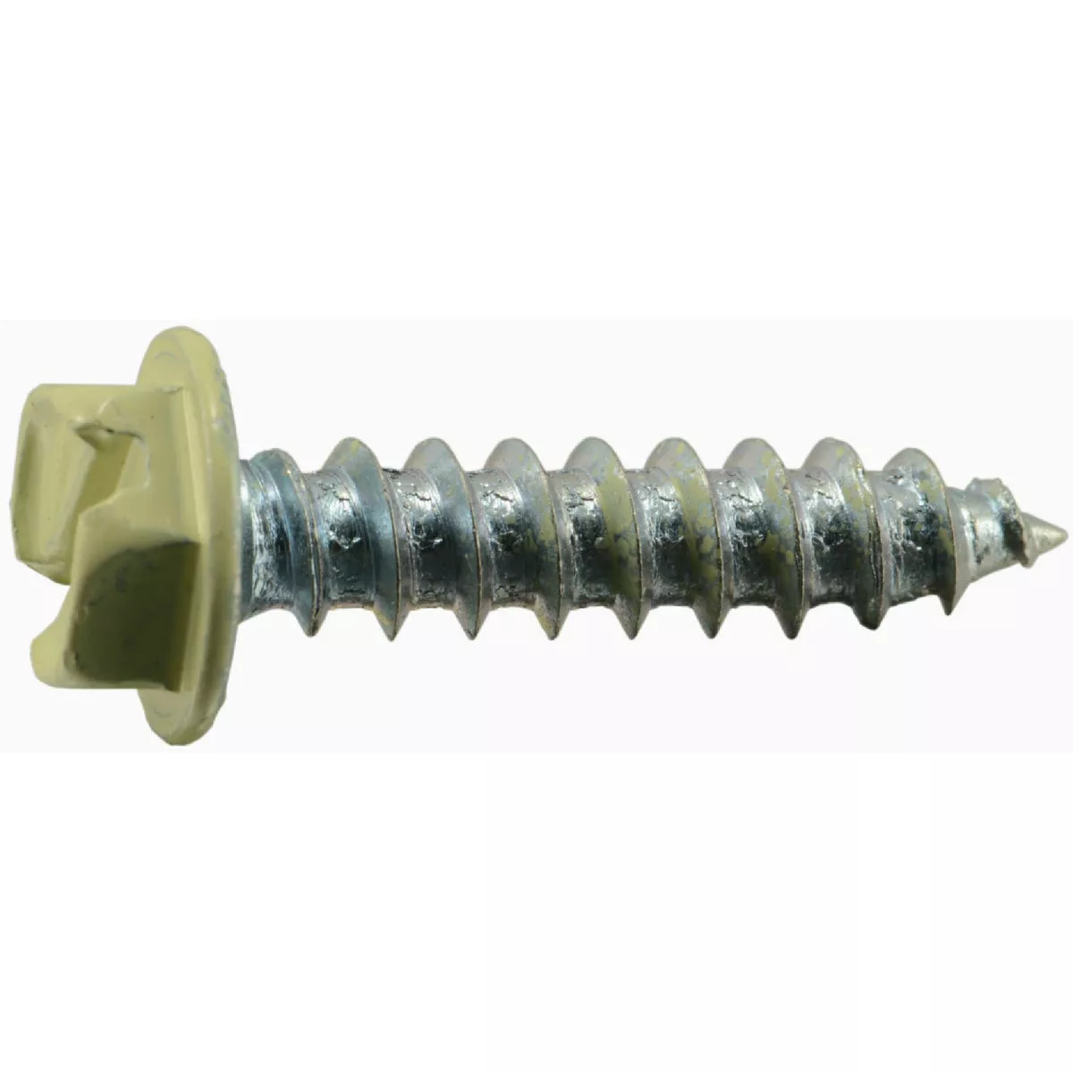 Midwest Fastener #8 x 3/4 In. Beige Painted Steel Slotted Hex Washer Head Sheet Metal Screws