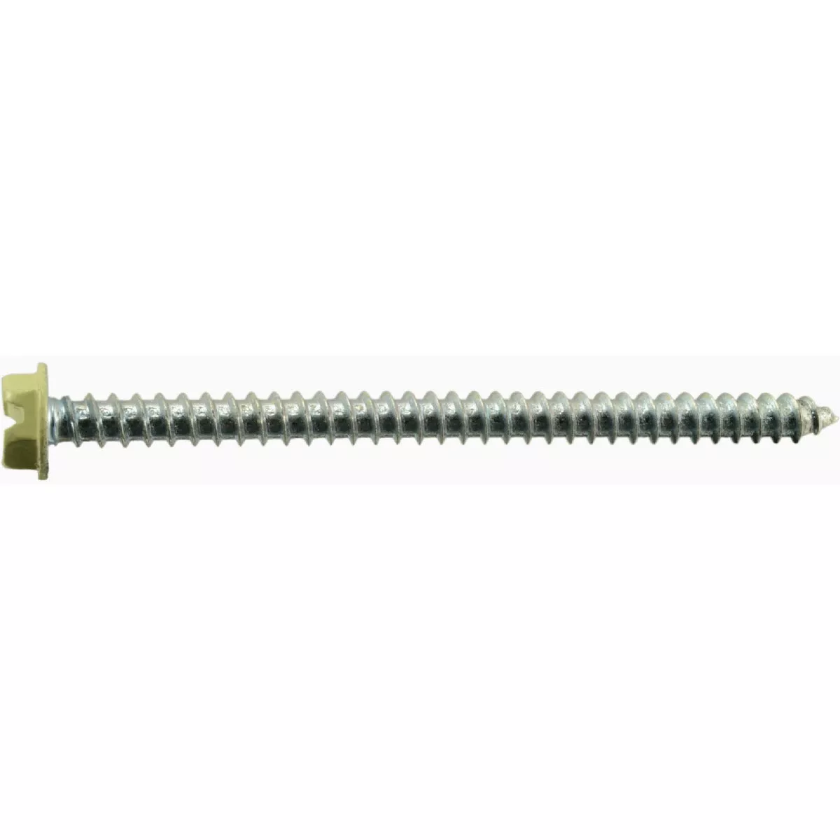 Midwest Fastener #8 x 2-1/2 In. Beige Painted Steel Slotted Hex Washer Head Sheet Metal Screws (15 Ct.)