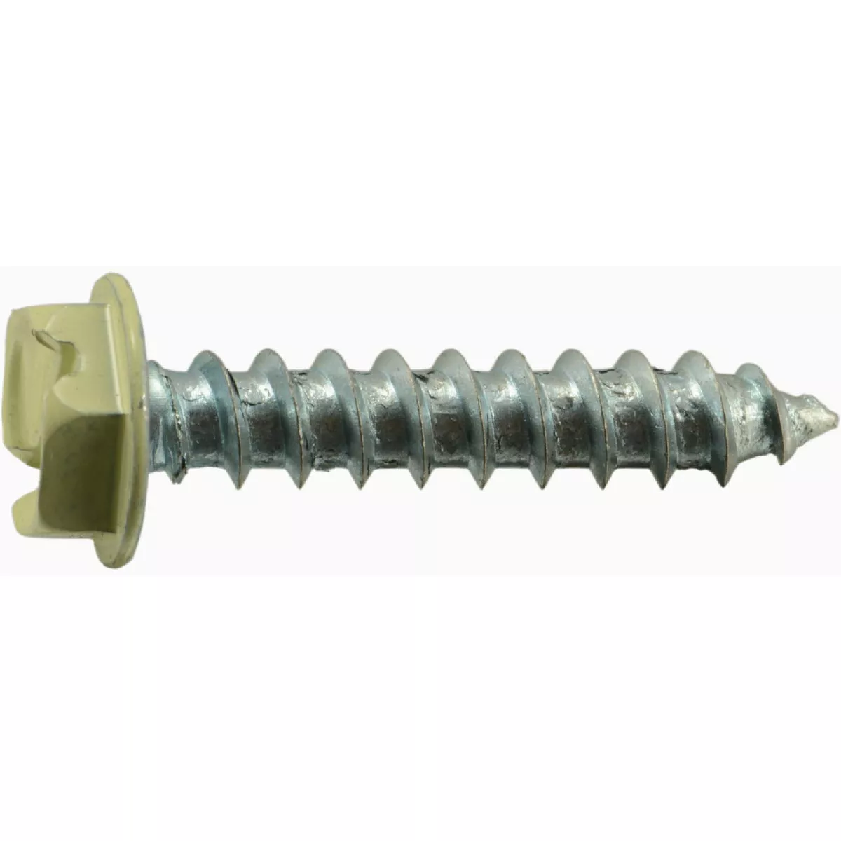 Midwest Fastener #10 x 1 In. Beige Painted Steel Slotted Hex Washer Head Sheet Metal Screws (25 Ct.)