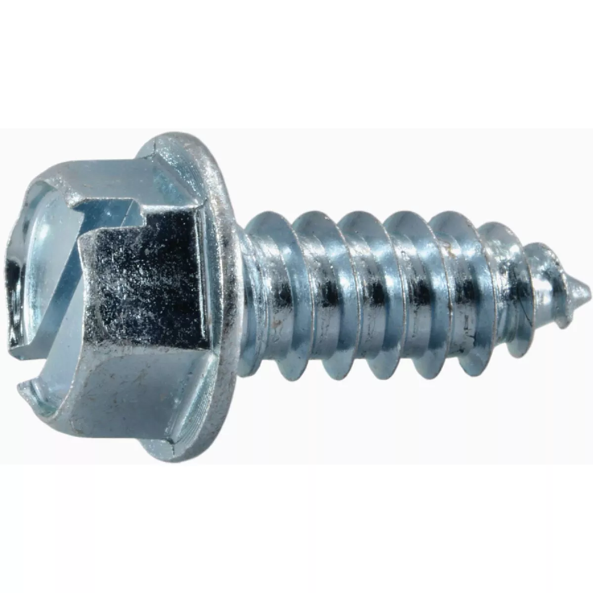 Midwest Fastener 3/8 In. x 1 In. Zinc Plated Steel Slotted Hex Washer Head Sheet Metal Screws