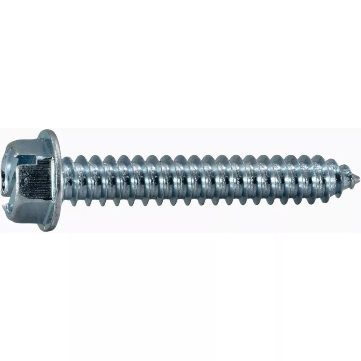 Midwest Fastener 3/8 In. x 2-1/2 In. Zinc Plated Steel Slotted Hex Washer Head Sheet Metal Screws