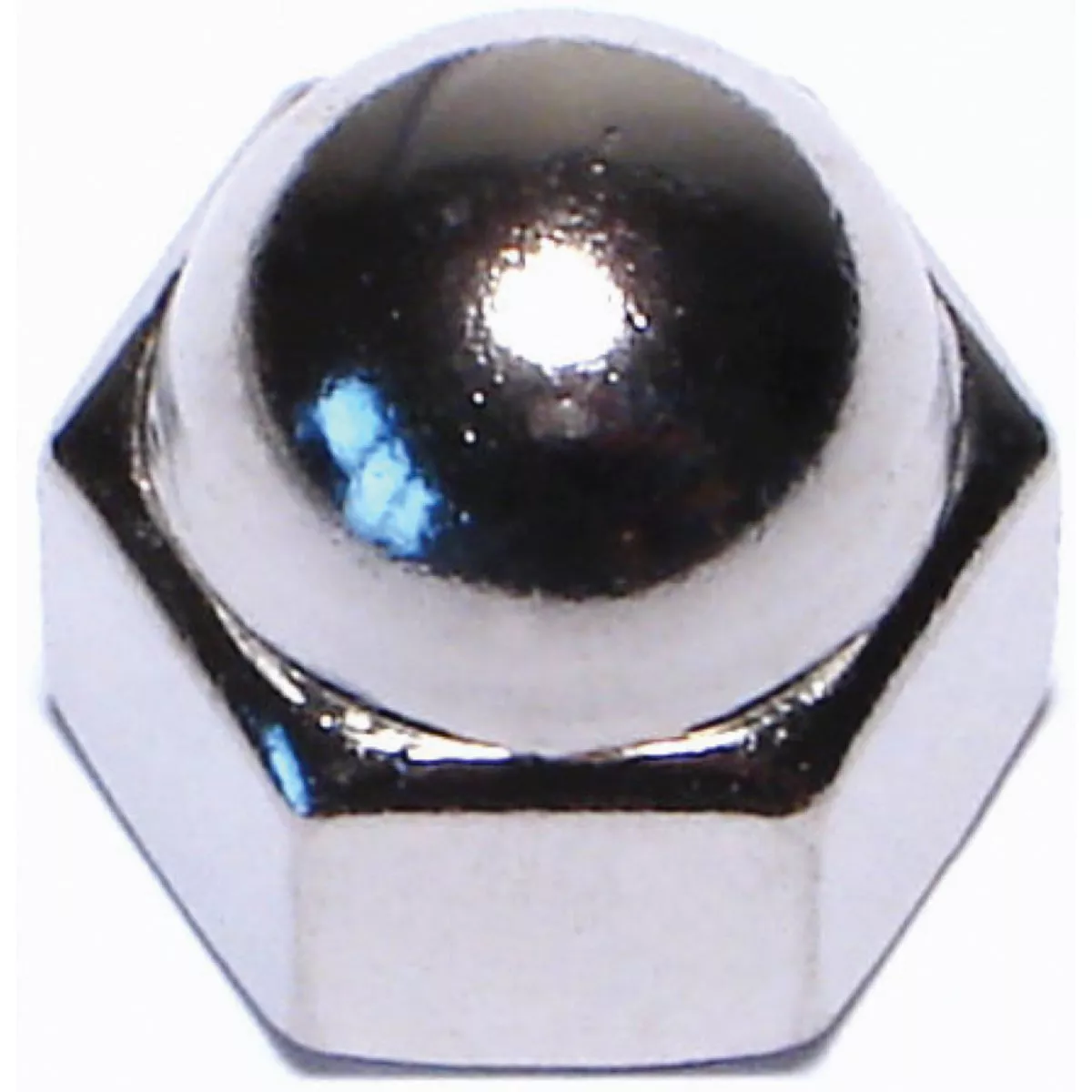 Midwest Fastener 3/8 In.-24 Nickel Plated Steel Fine Thread Acorn Cap Nuts (6 Ct.)