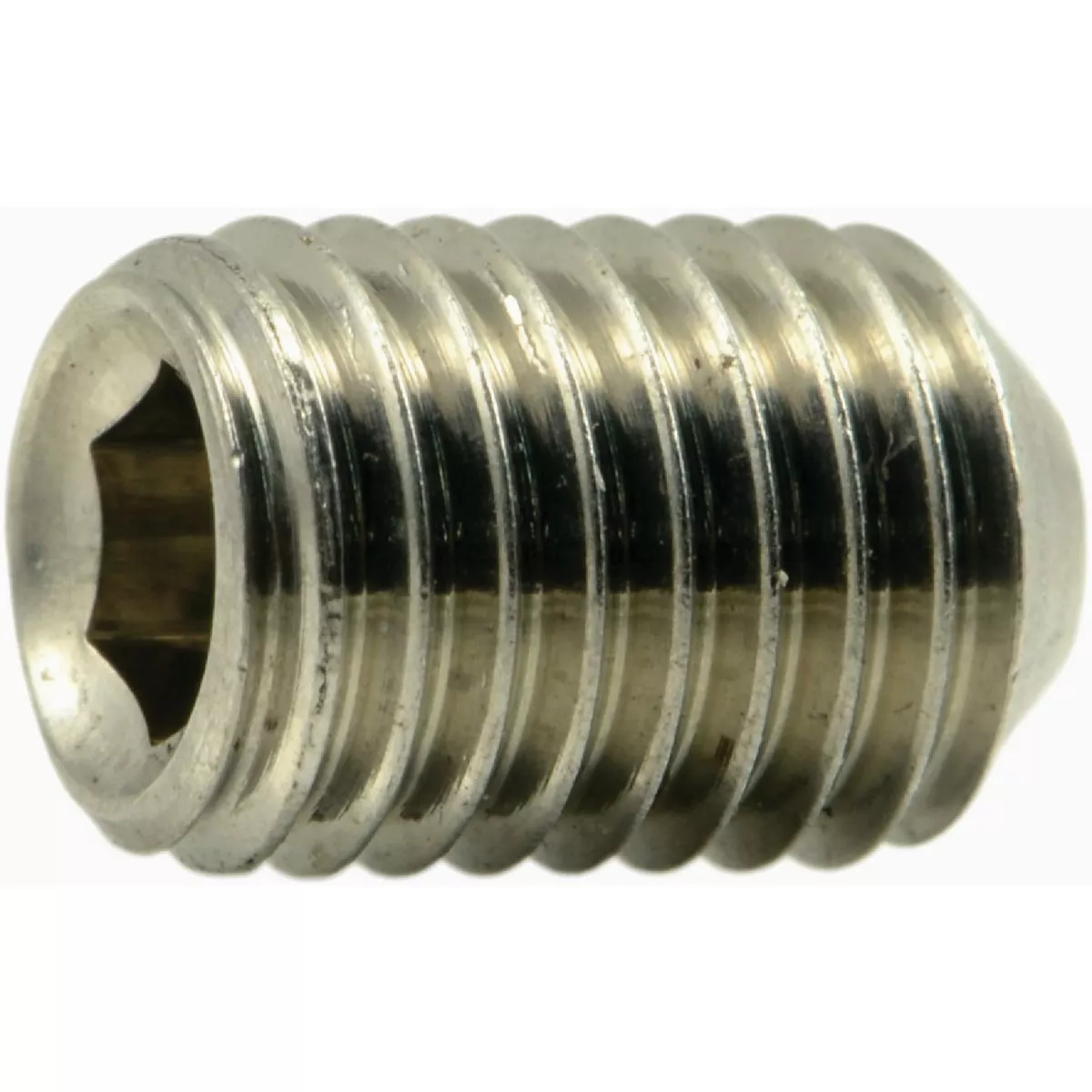 Midwest Fastener 1/4 In.-28 x 3/8 In. 18-8 Stainless Steel Fine Thread Hex Socket Headless Set Screws (20 Ct.)-