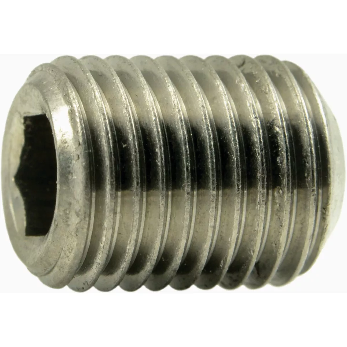 Midwest Fastener 3/8 In.-24 x 1/2 In. 18-8 Stainless Steel Fine Thread Hex Socket Headless Set Screws (10 Ct.)