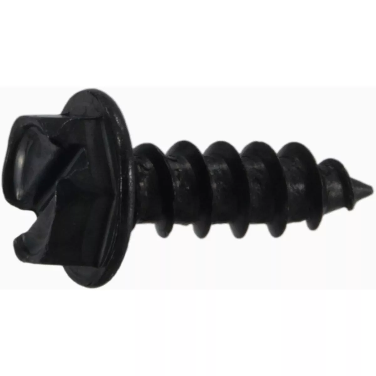 Midwest Fastener #8 x 1/2 In. Black Oxide Steel Slotted Hex Washer Head Sheet Metal Screws - photo 2