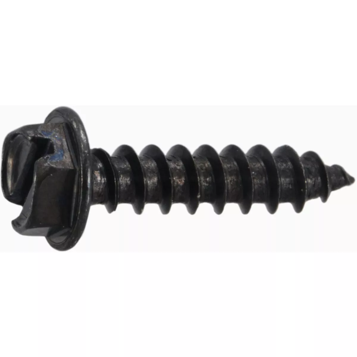 Midwest Fastener #8 x 3/4 In. Black Oxide Steel Slotted Hex Washer Head Sheet Metal Screws - photo 2