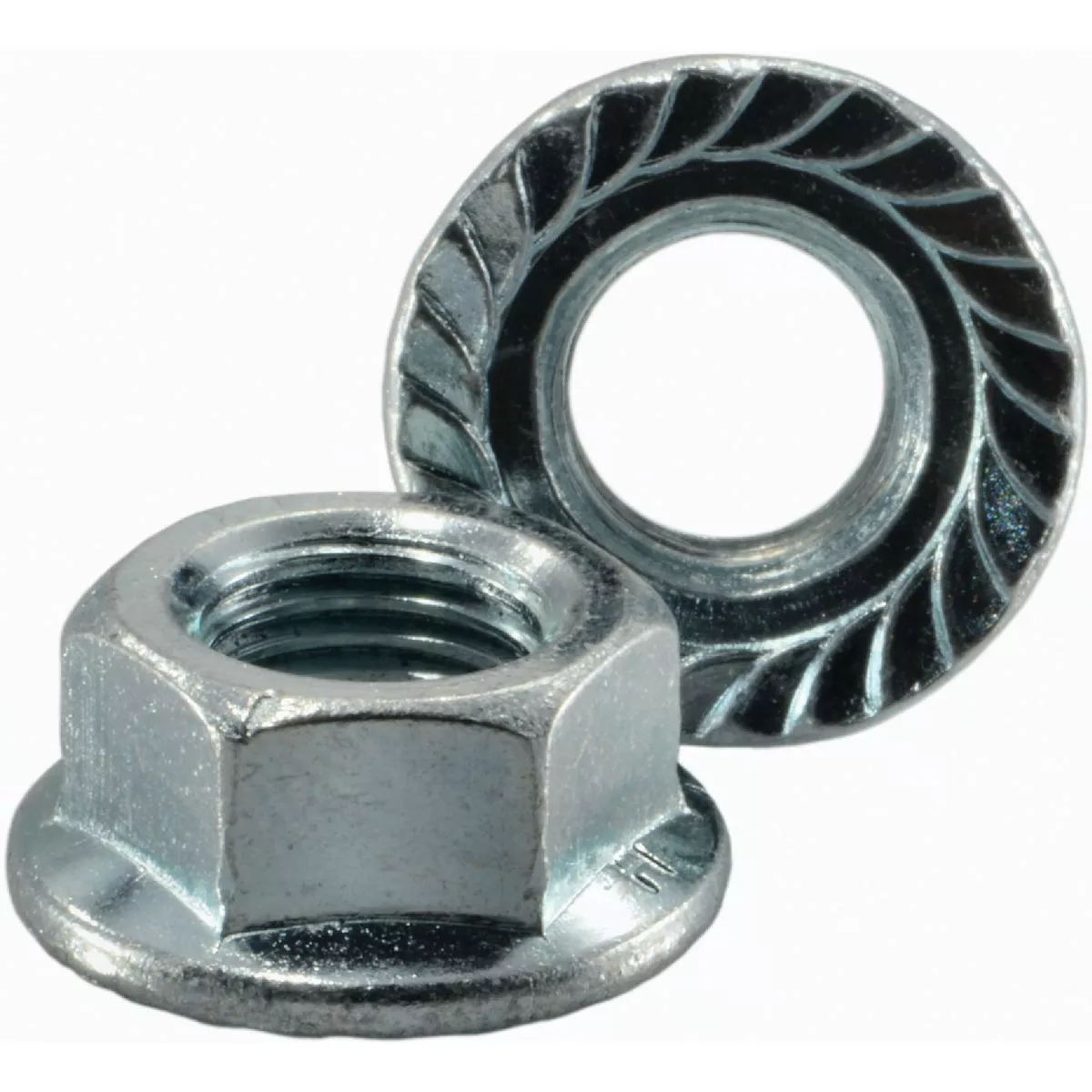 Midwest Fastener 3/8 In.-24 Zinc Plated Steel Fine Thread Serrated Lock Nuts (10 Ct.)