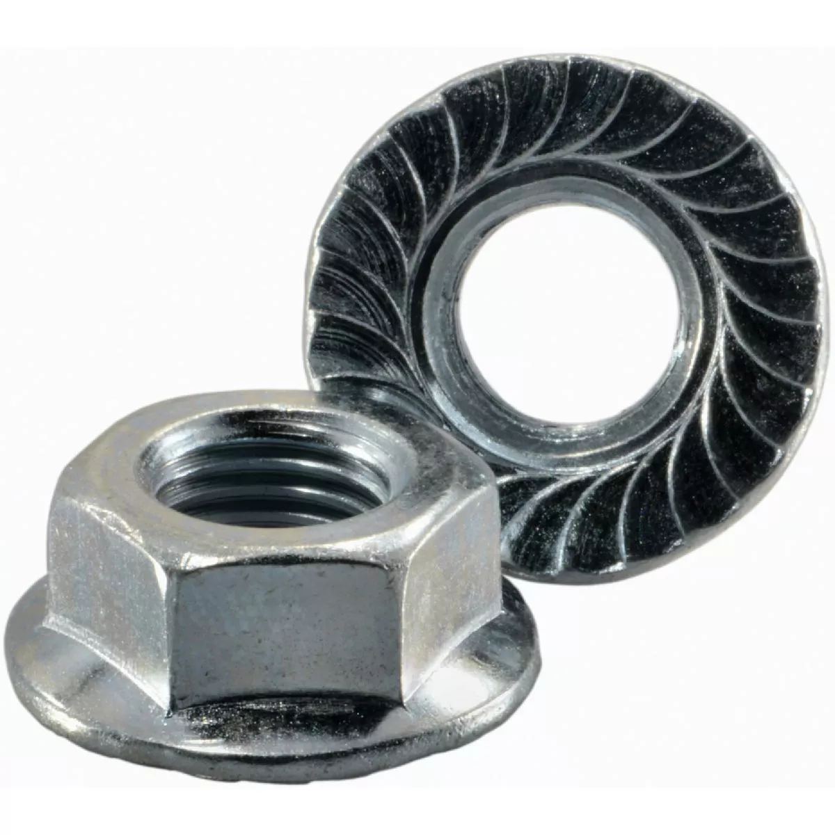 Midwest Fastener 7/16 In.-20 Zinc Plated Steel Fine Thread Serrated Lock Nuts (8 Ct.)-