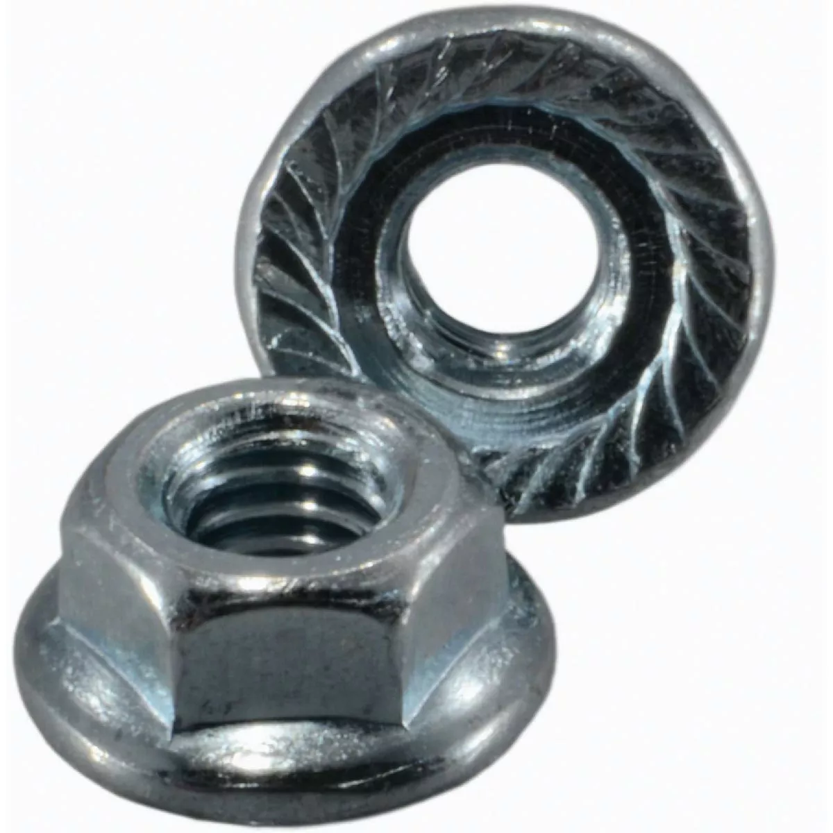 Midwest Fastener 4mm-0.7 Zinc Plated Class 8 Steel Coarse Thread Serrated Flange Nuts (20 Ct.)