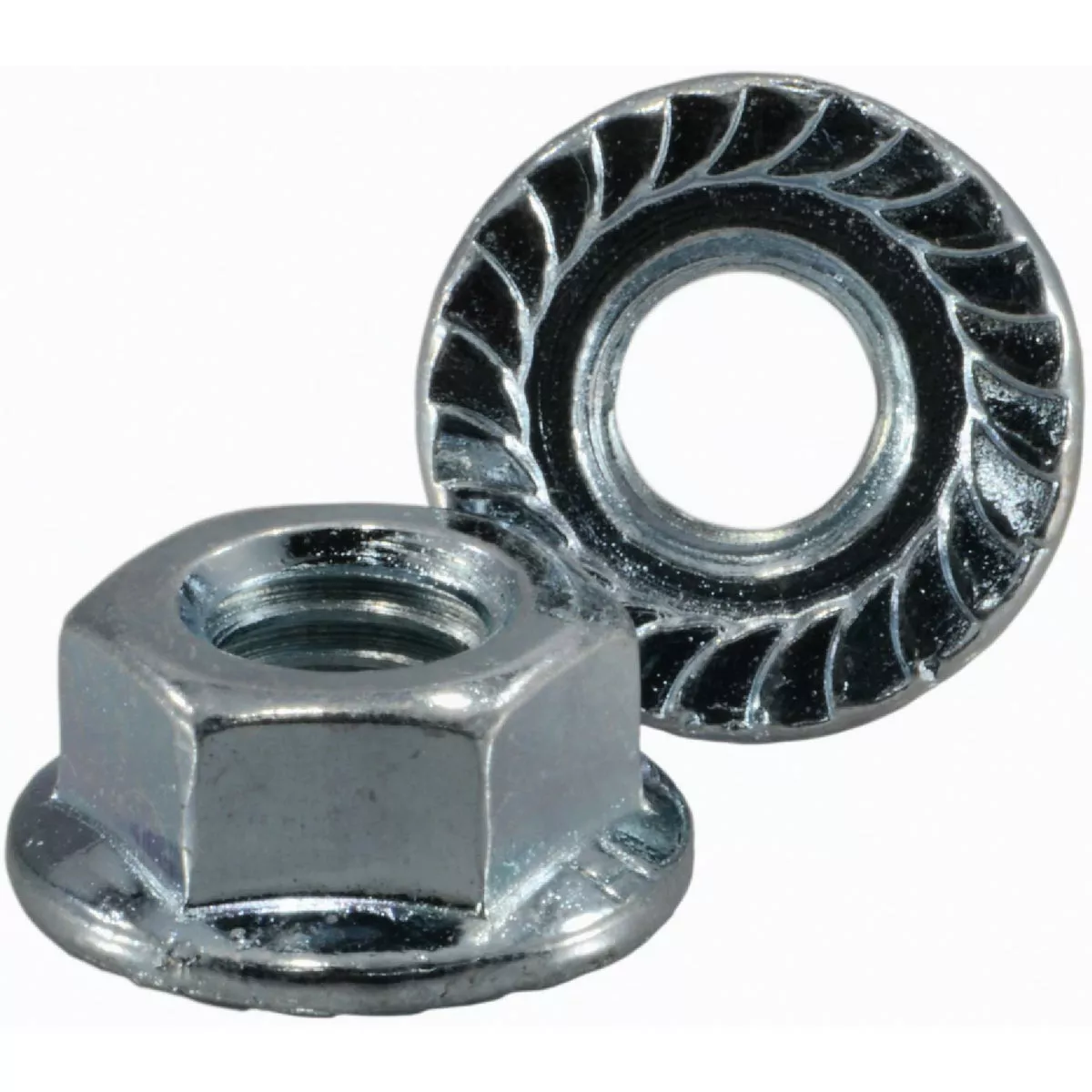 Midwest Fastener 8mm-1.25 Zinc Plated Class 8 Steel Coarse Thread Serrated Flange Nuts (10 Ct.)