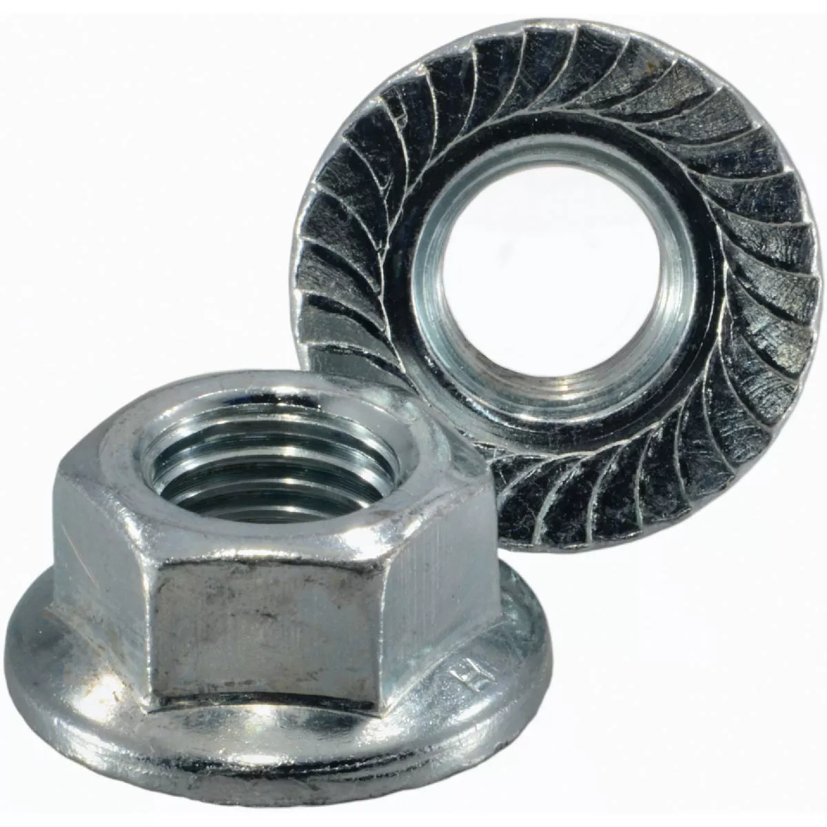Midwest Fastener 20mm-2.5 Zinc Plated Class 8 Steel Coarse Thread Serrated Flange Nuts (2 Ct.)- - photo 2