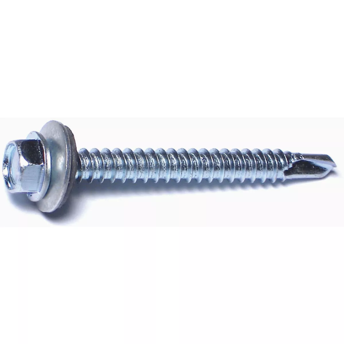 Midwest Fastener #12-14 x 2 In. Zinc Plated Steel Hex Bonded Washer Head Self-Drilling Screws (100 Ct.)