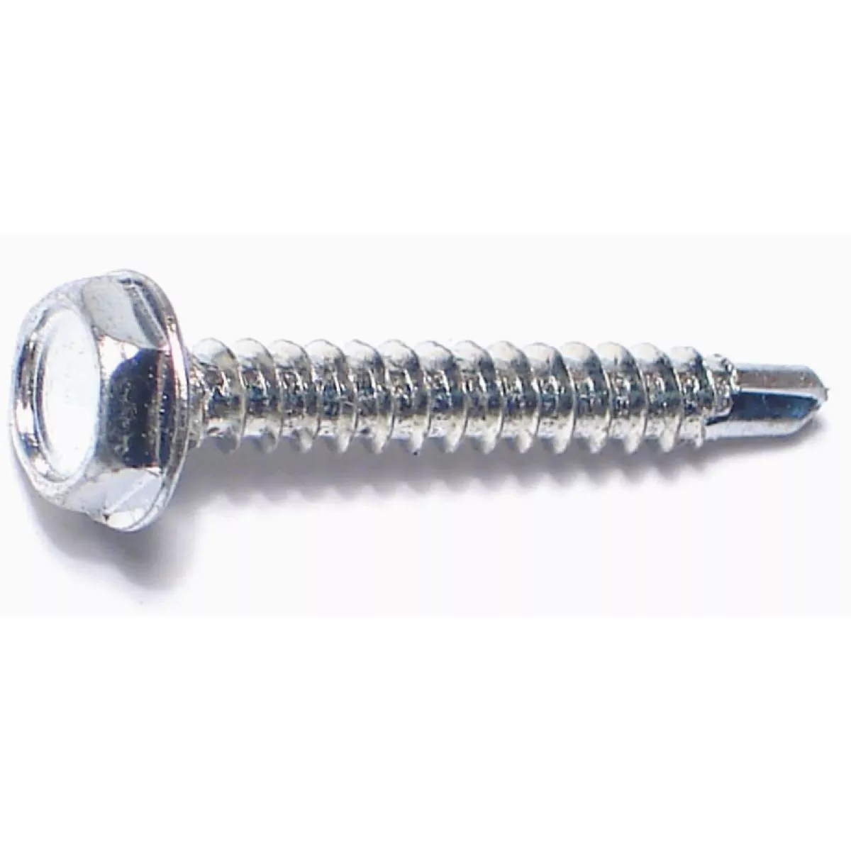 Midwest Fastener #6-20 x 1 In. Zinc Plated Steel Hex Washer Head Self-Drilling Screws - photo 2