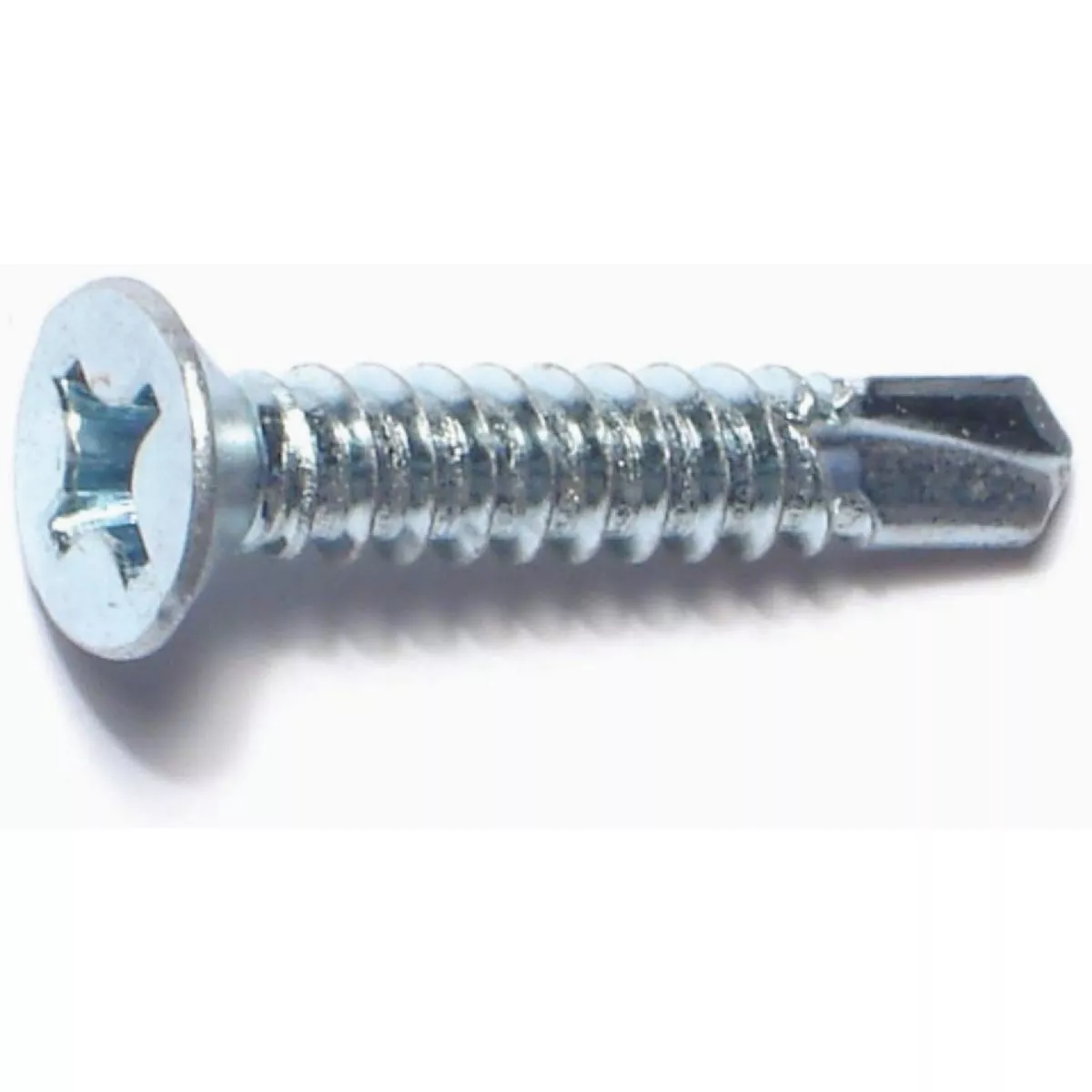 Midwest Fastener #12-14 x 1-1/4 In. Zinc Plated Steel Phillips Flat Head Self-Drilling Screws (100 Ct.)