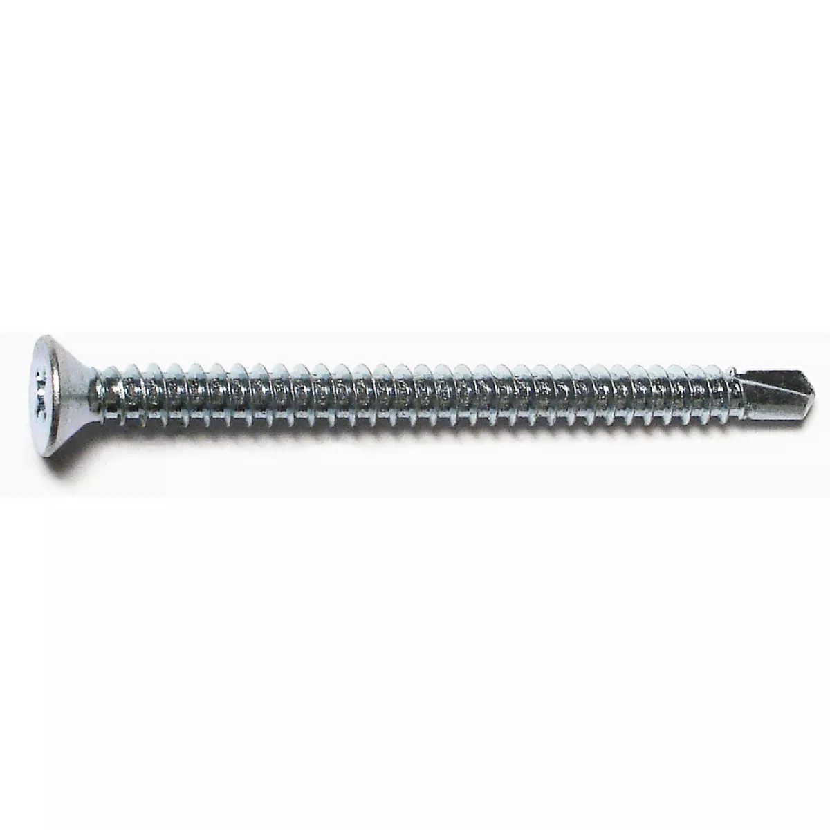 Midwest Fastener #10-16 x 2-1/2 In. Zinc Plated Steel Phillips Flat Head Self-Drilling Screws (100 Ct.)- - photo 2