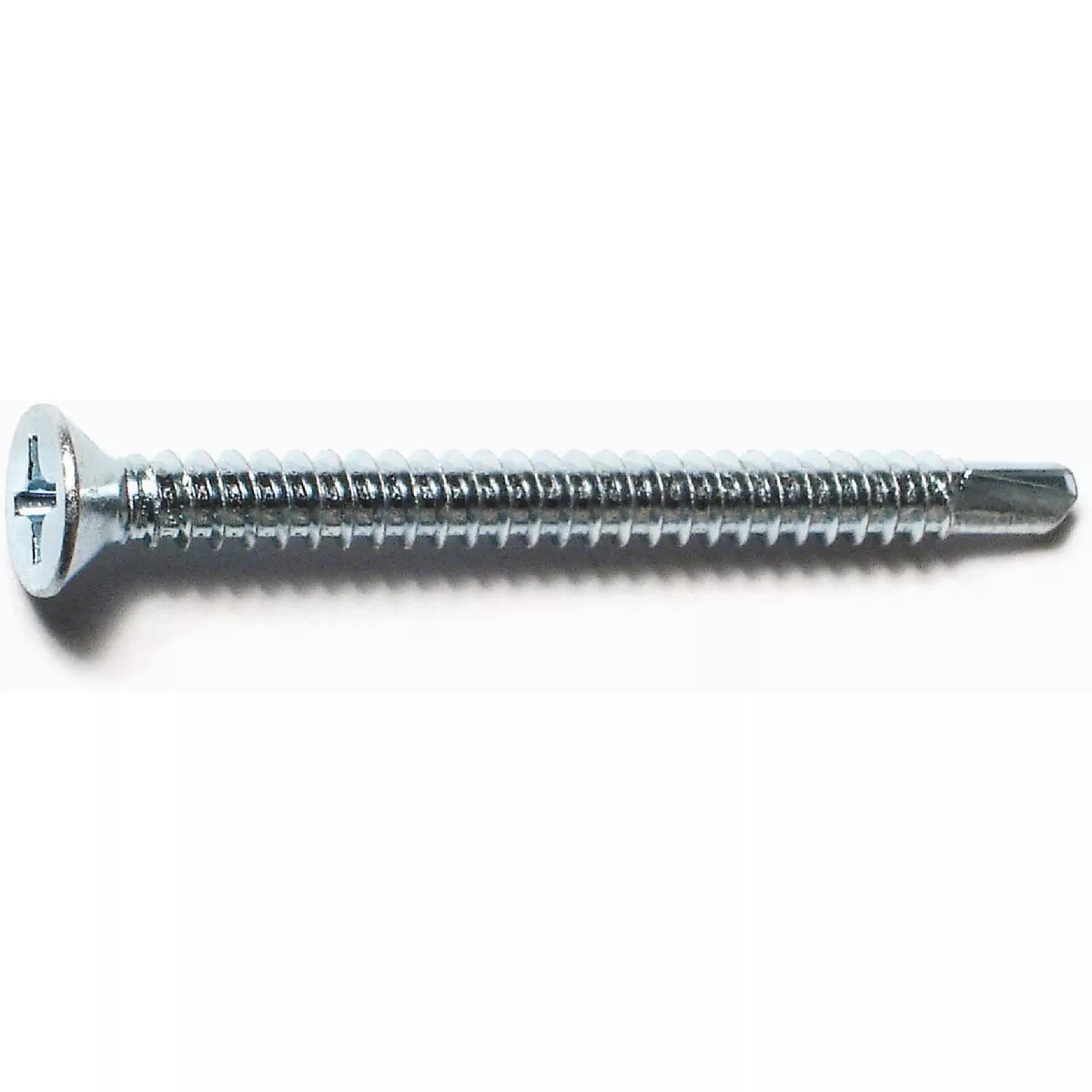 Midwest Fastener #12-14 x 2-1/2 In. Zinc Plated Steel Phillips Flat Head Self-Drilling Screws (100 Ct.)