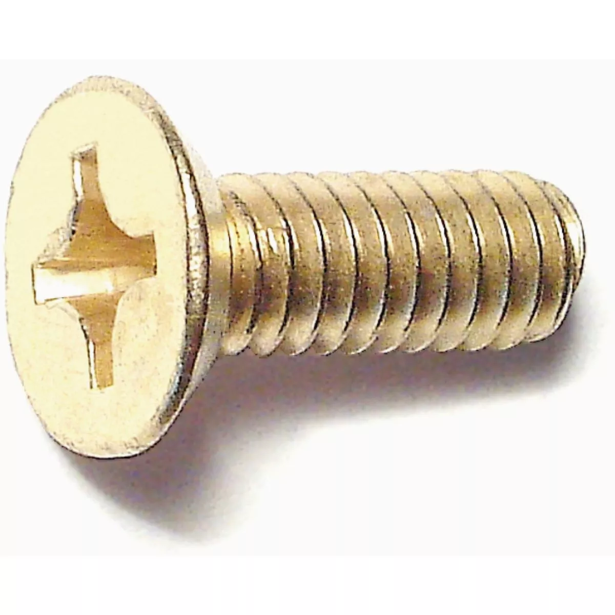Midwest Fastener #12-24 x 5/8 In. Brass Plated Steel Coarse Thread Phillips Flat Undercut Head Machine Screws