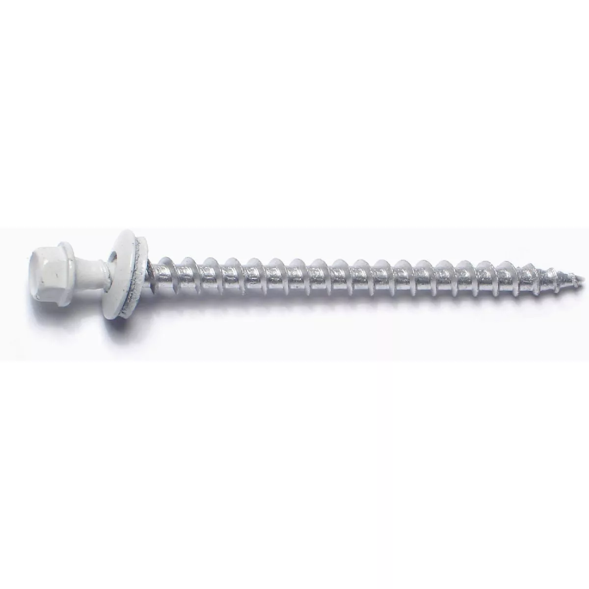 Midwest Fastener #10 x 3 In. White Painted Steel Hex Washer Head Pole Barn Self-Drilling Screws (297 Ct.)