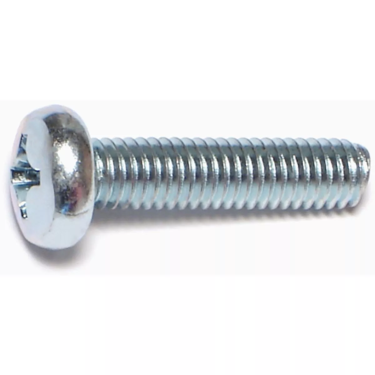 Midwest Fastener 6mm-1.0 x 25mm Zinc Plated Class 4.8 Steel Coarse Thread Phillips Pan Head Machine Screws