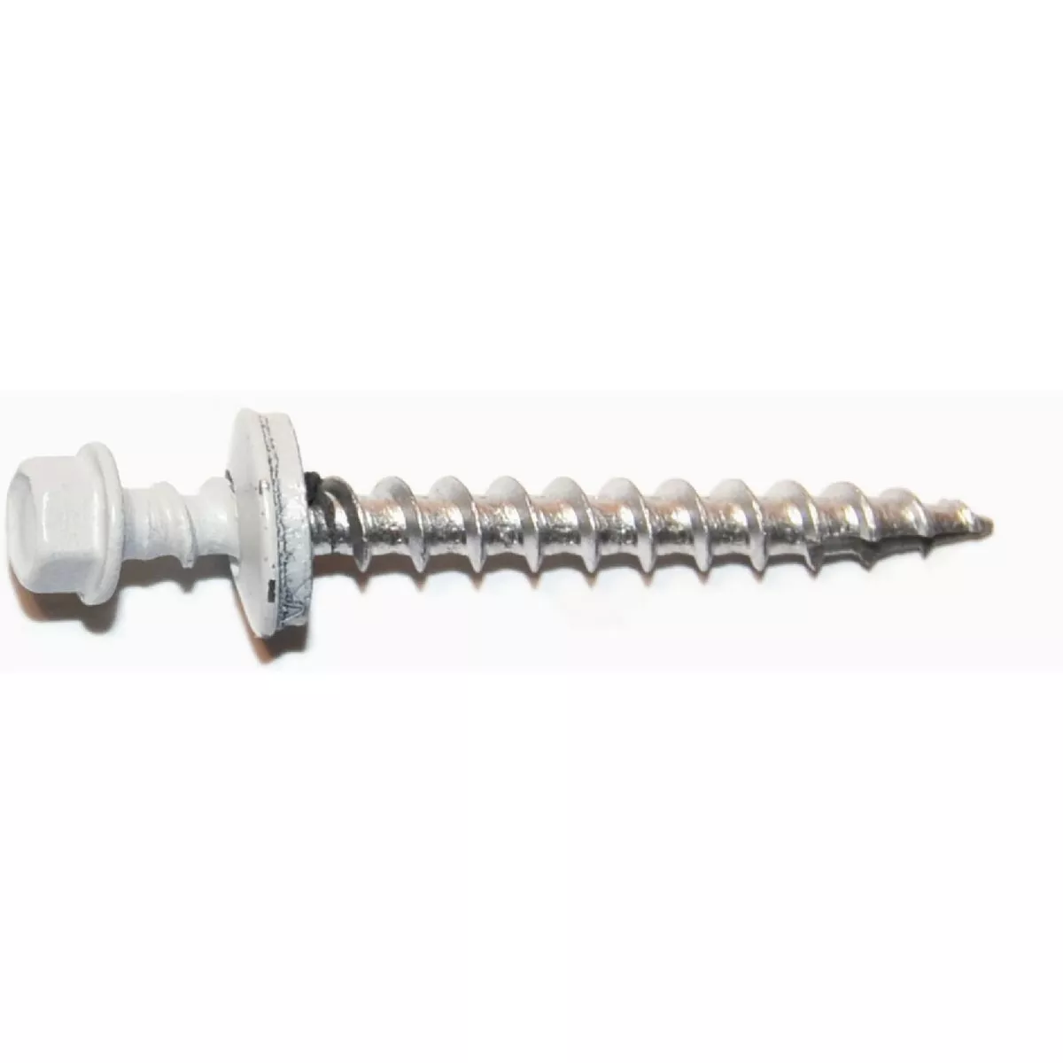 Midwest Fastener #10 x 2 In. White Painted Steel Hex Washer Head Type 17 Pole Barn Self-Drilling Screws (72 Ct.)-