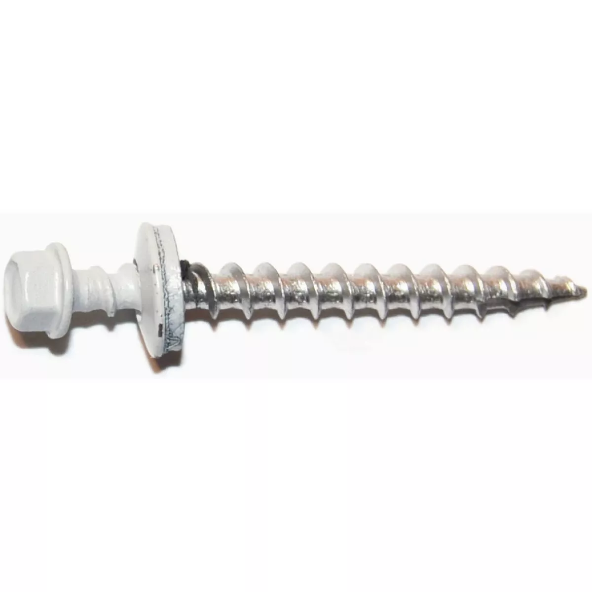 Midwest Fastener #10 x 2 In. White Painted Steel Hex Washer Head Type 17 Pole Barn Self-Drilling Screws (360 Ct.)- - photo 2