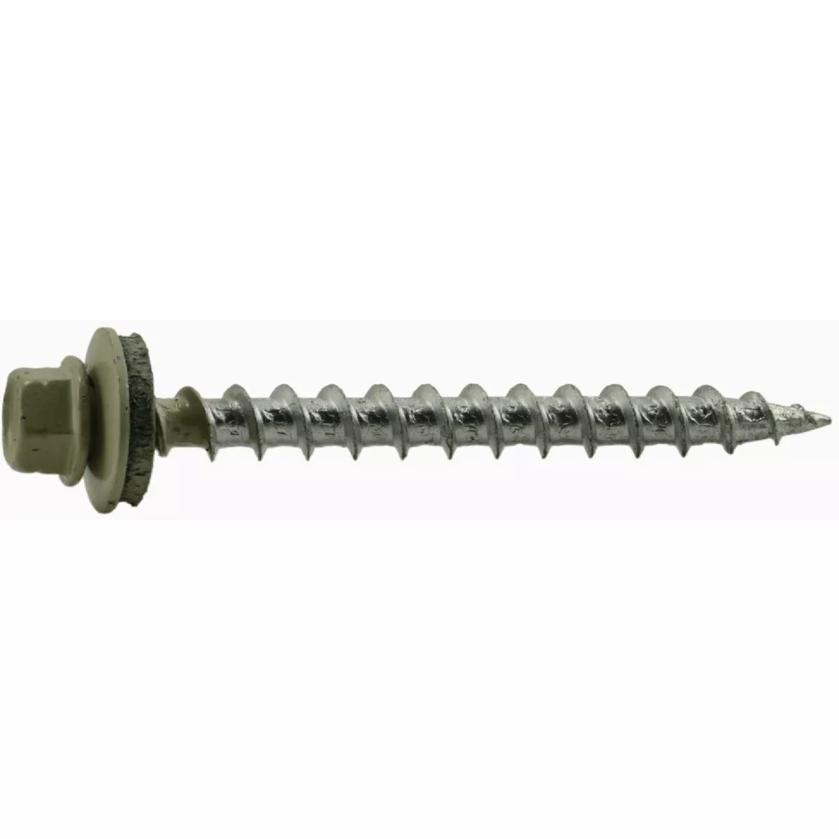 Midwest Fastener #10 x 2 In. Beige Painted Steel Hex Washer Head Pole Barn Self-Drilling Screws (360 Ct.)- - photo 2