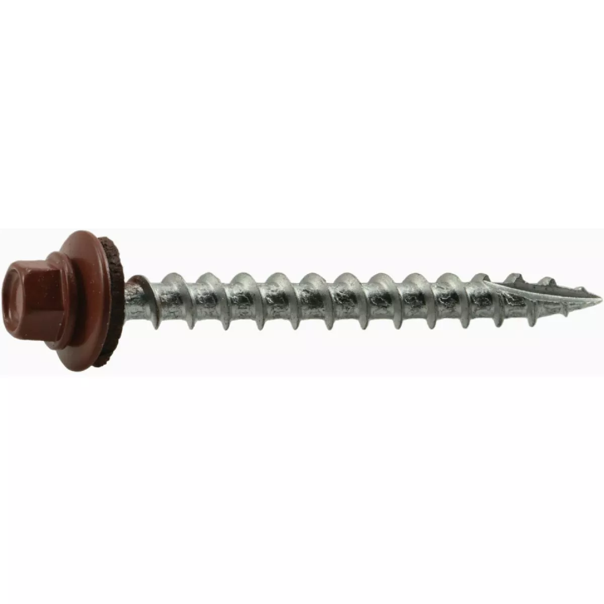 Midwest Fastener #10 x 2 In. Red Painted Steel Hex Washer Head Pole Barn Self-Drilling Screws - photo 2