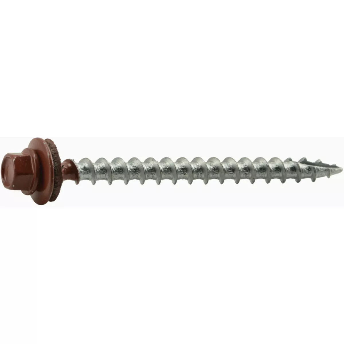 Midwest Fastener #10 x 2-1/2 In. Red Painted Steel Hex Washer Head Pole Barn Self-Drilling Screws (57 Ct.)-