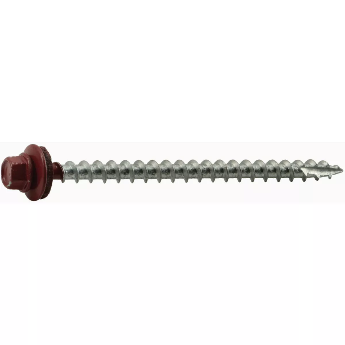 Midwest Fastener #10 x 3 In. Red Painted Steel Hex Washer Head Pole Barn Self-Drilling Screws (250 Ct.)