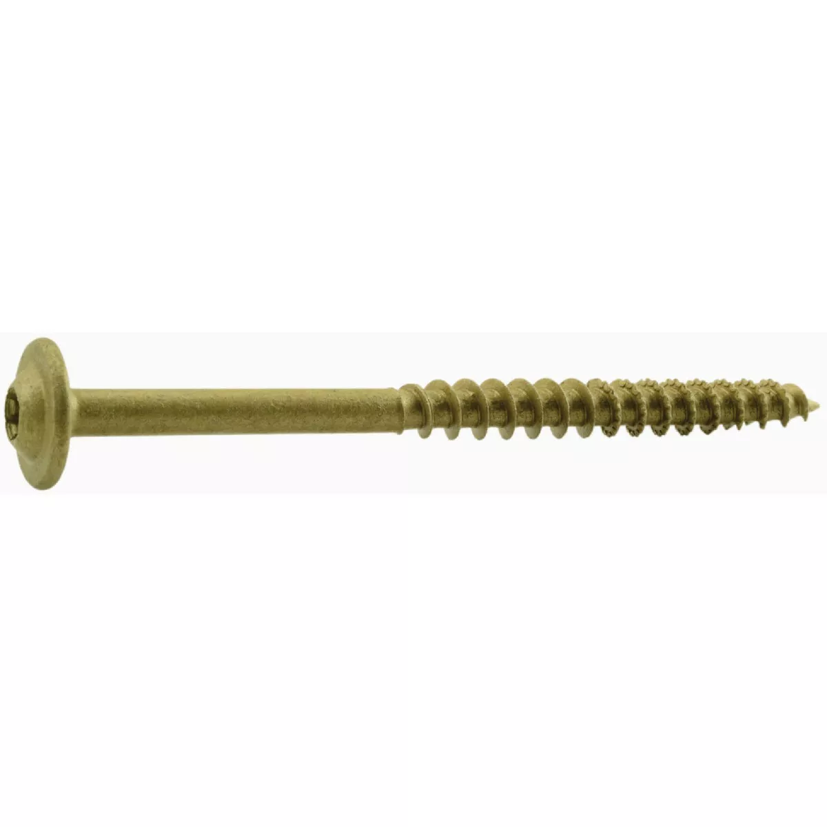 Midwest Fastener SaberDrive 5/16 In. x 4 In. Tan XL1500 Coated Steel Round Washer Head Star Drive Construction Lag Screws (30 Ct.)-