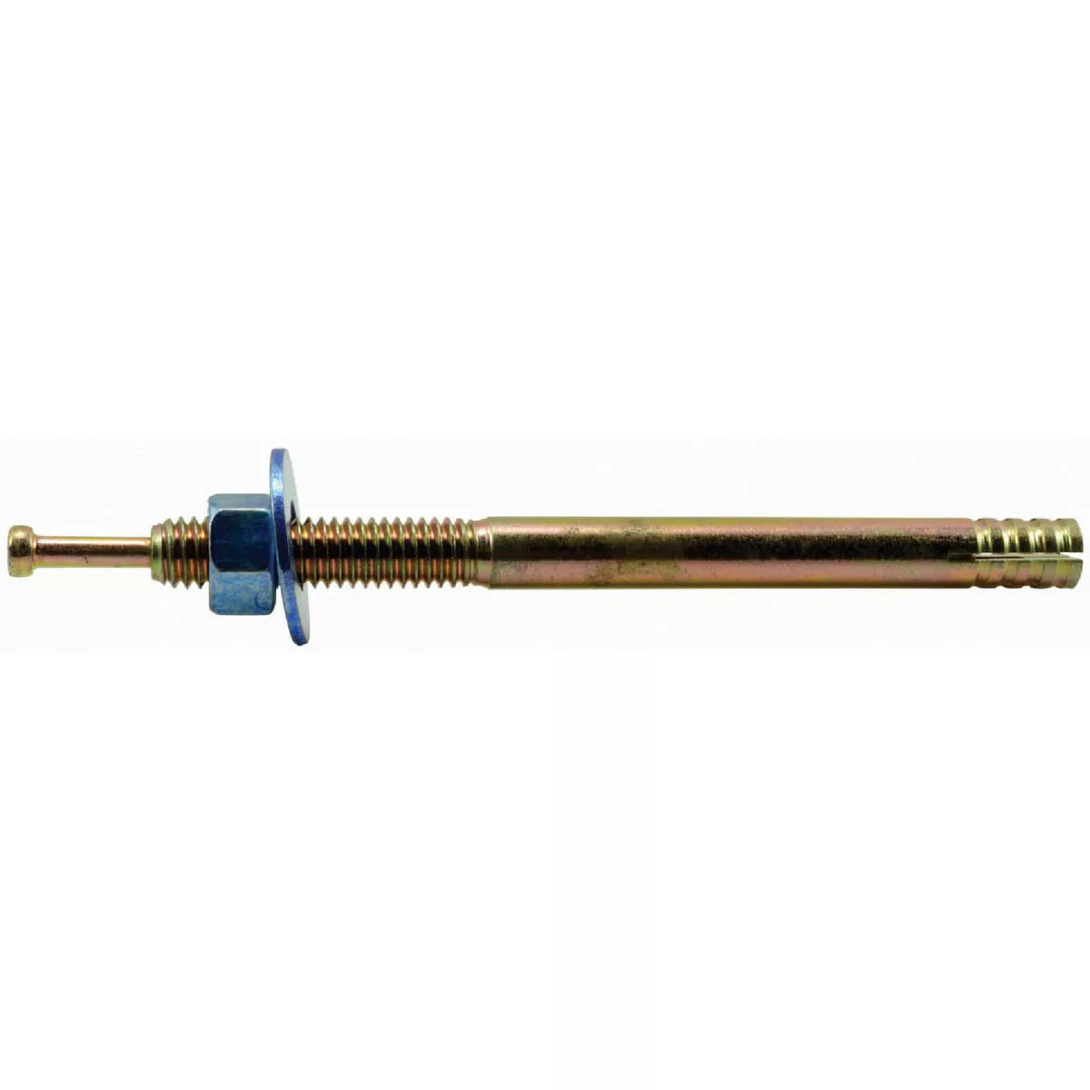 Midwest Fastener 3/8 In. x 4-3/4 In. Zinc Plated Steel Blue Hammer Drive Anchors with Nuts and Washers (50 Ct.)