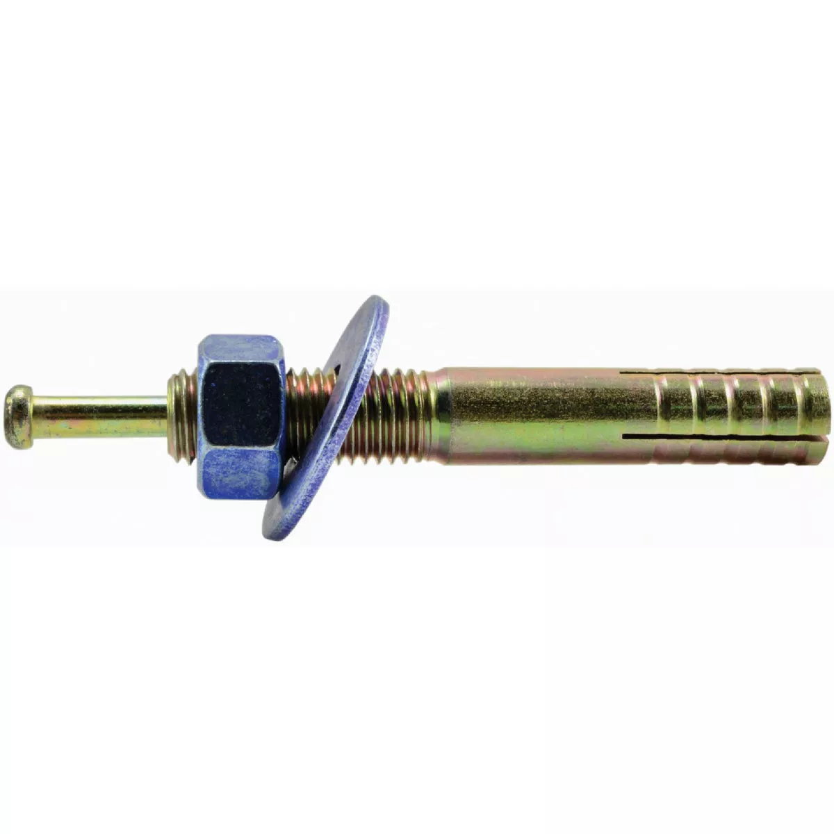 Midwest Fastener 3/4 In. x 5 In. Zinc Plated Steel Blue Hammer Drive Anchors with Nuts and Washers