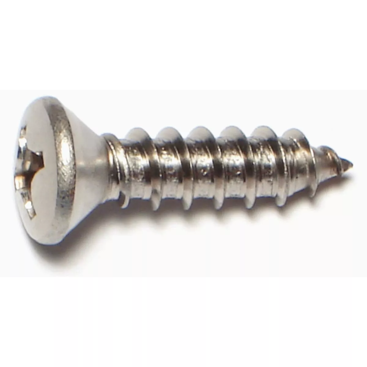 Midwest Fastener #14 x 1 In. 18-8 Stainless Steel Phillips Oval Head Sheet Metal Screws (50 Ct.)-