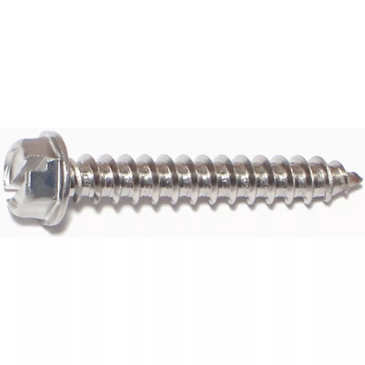 Midwest Fastener #12 x 1-1/2 In. 18-8 Stainless Steel Slotted Hex Washer Head Sheet Metal Screws
